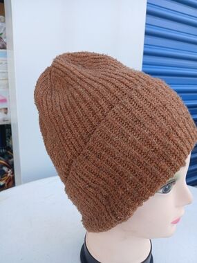 Universal Thread Brown Ribbed Knit Beanie - Mens Hat